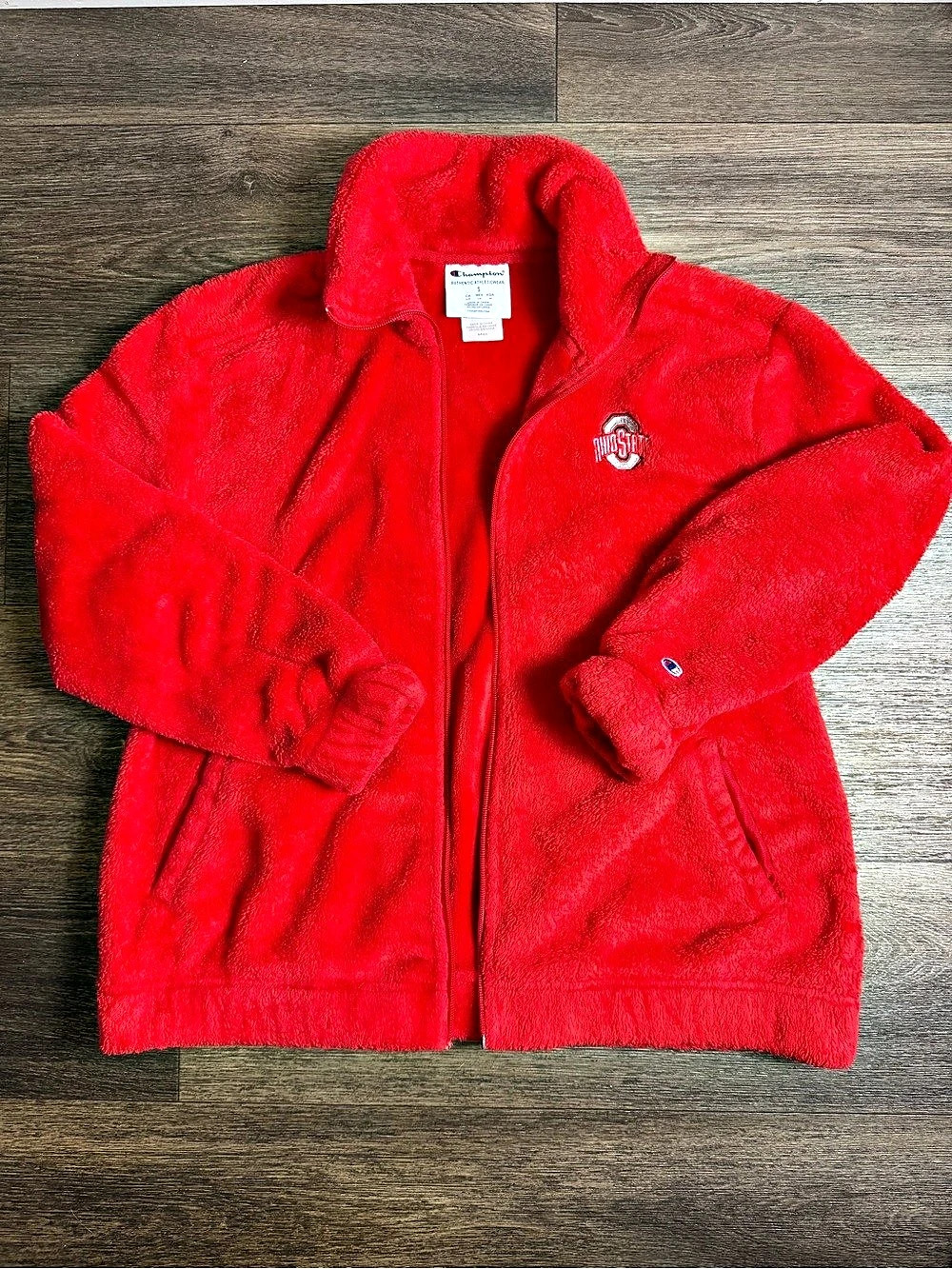 Champion Red Ohio State Buckeyes Fleece Jacket Womens Size Small